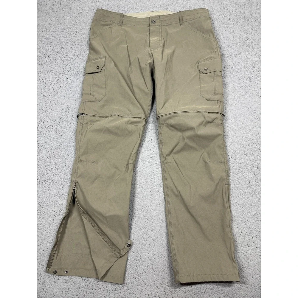 Kuhl Renegade Convertible Pants Mens 40x31 Beige Hiking Zip Off‎ Cargo